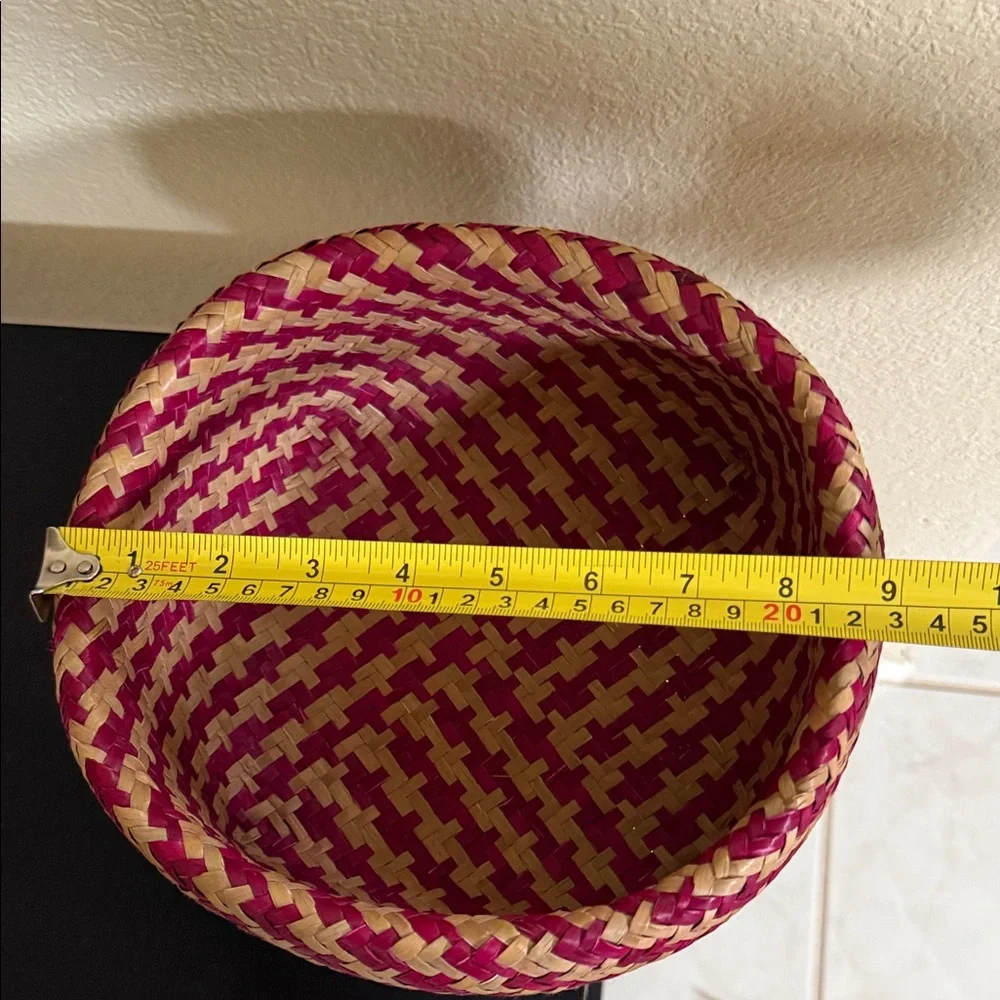 Woven red and Tan Basket